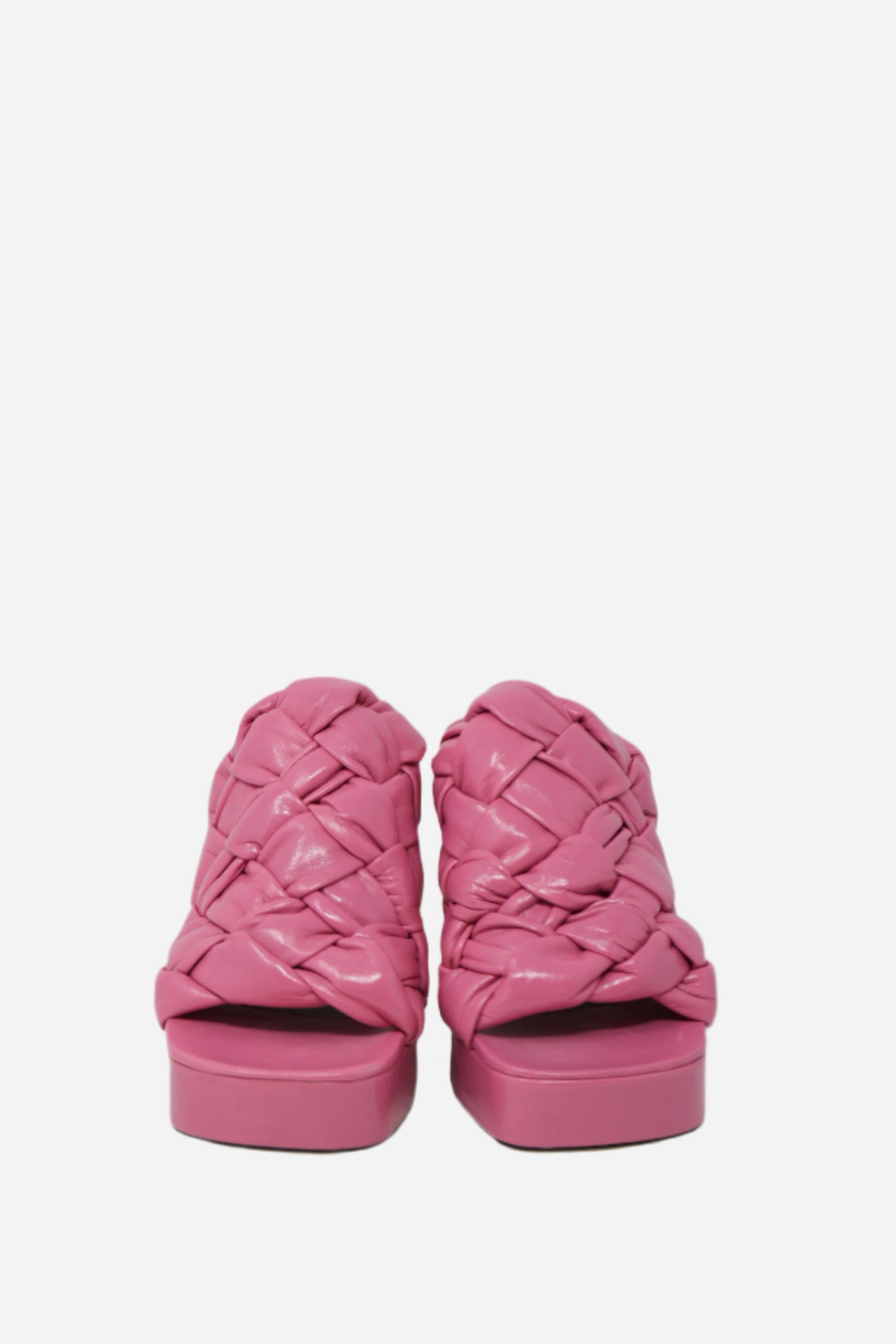 Bottega Veneta Intrecciato Heeled Mules Size 37