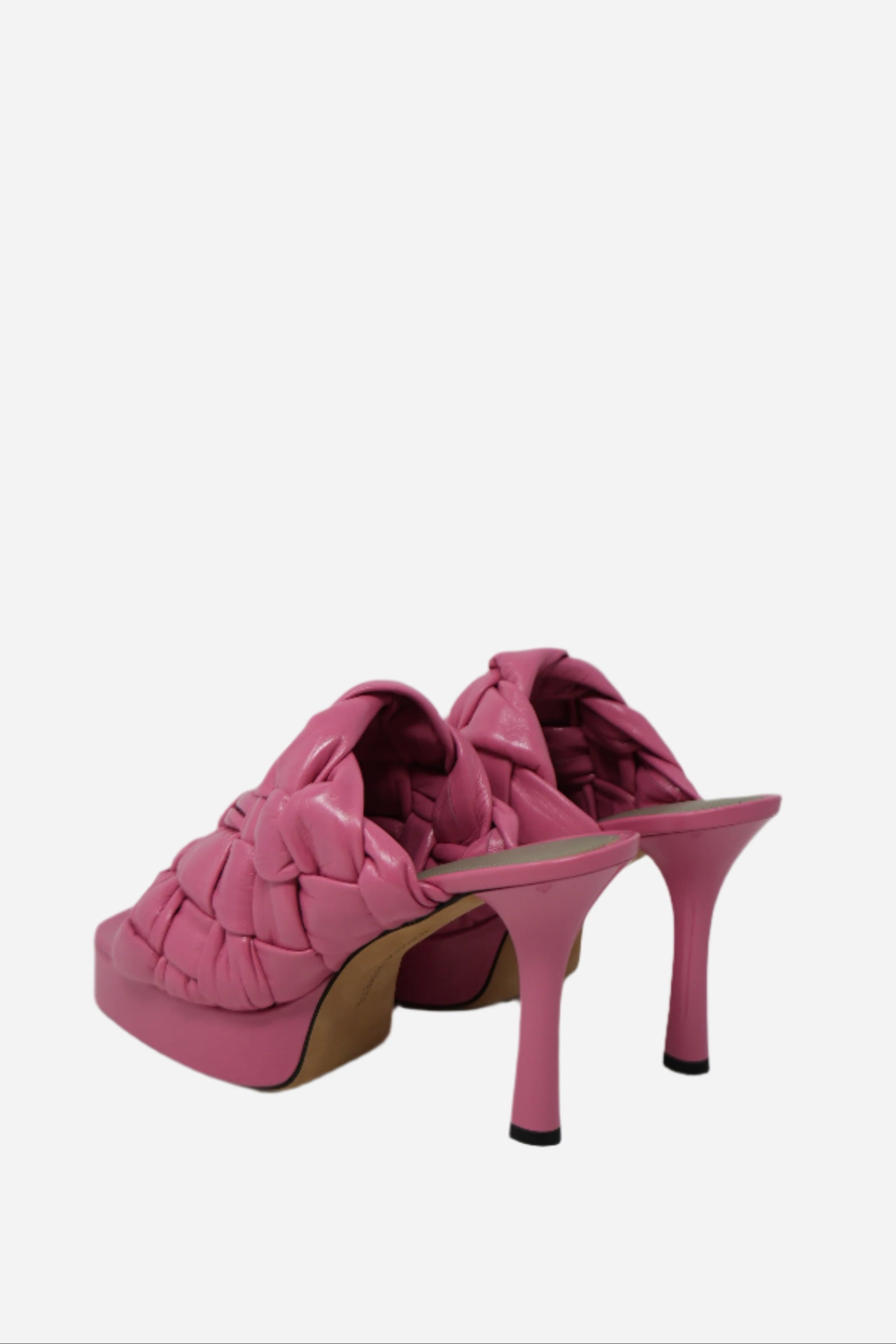 Bottega Veneta Intrecciato Heeled Mules Size 37