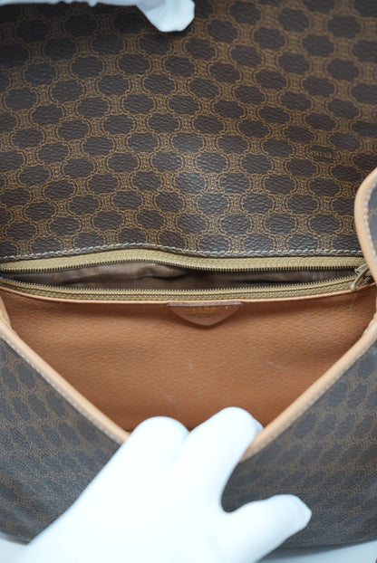 CELINE Macadam Circled Logo Shoulder Bag
