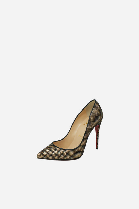 Christian Louboutin Gold Mesh Pumps