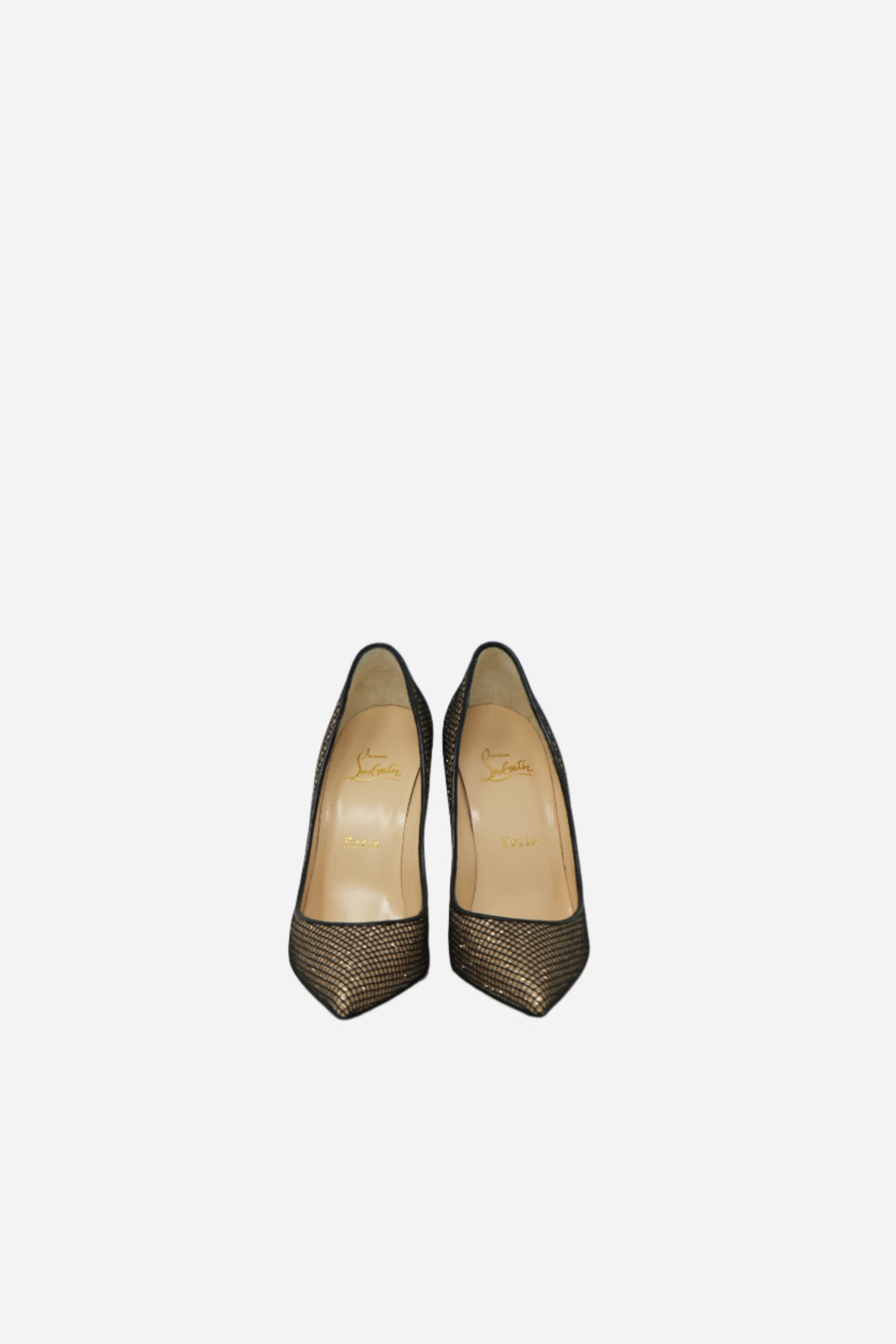 Christian Louboutin Gold Mesh Pumps