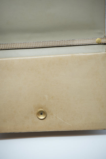 Dior Lizard Shoulder Bag Beige