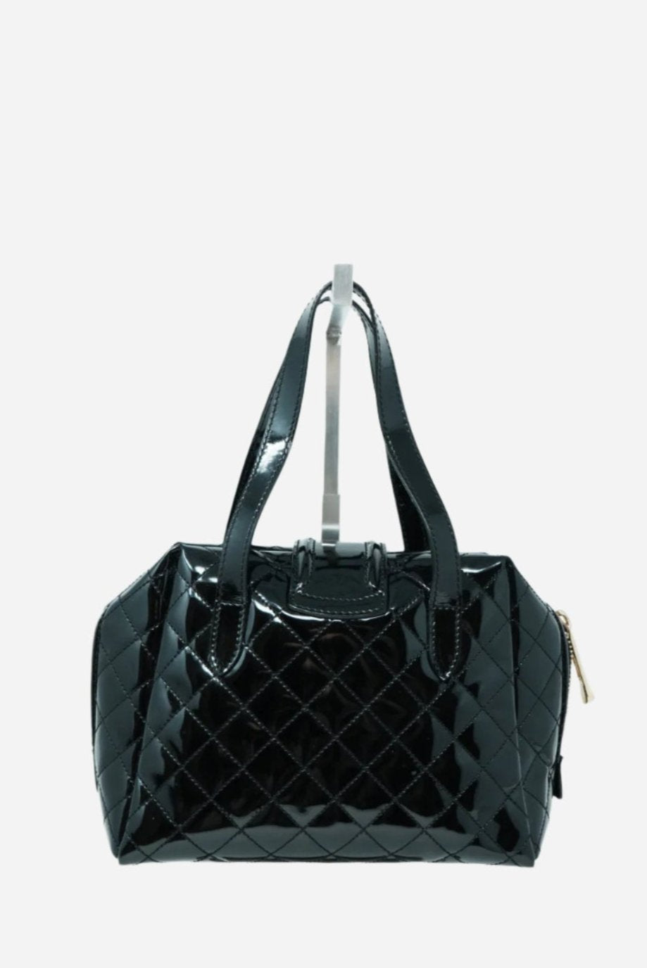 Burberry Patent Quilted Top Handle Bag