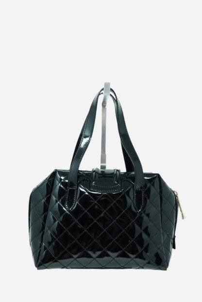 Burberry Patent Quilted Top Handle Bag