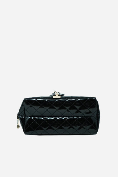 Burberry Patent Quilted Top Handle Bag