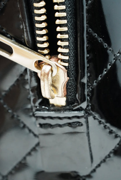 Burberry Patent Quilted Top Handle Bag