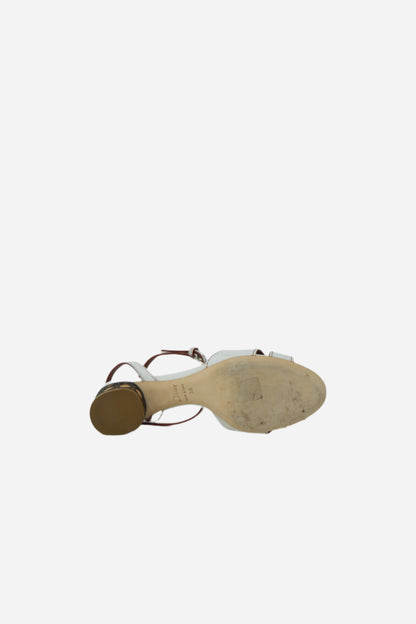 Dior White Calfskin Criss-Cross Sandals