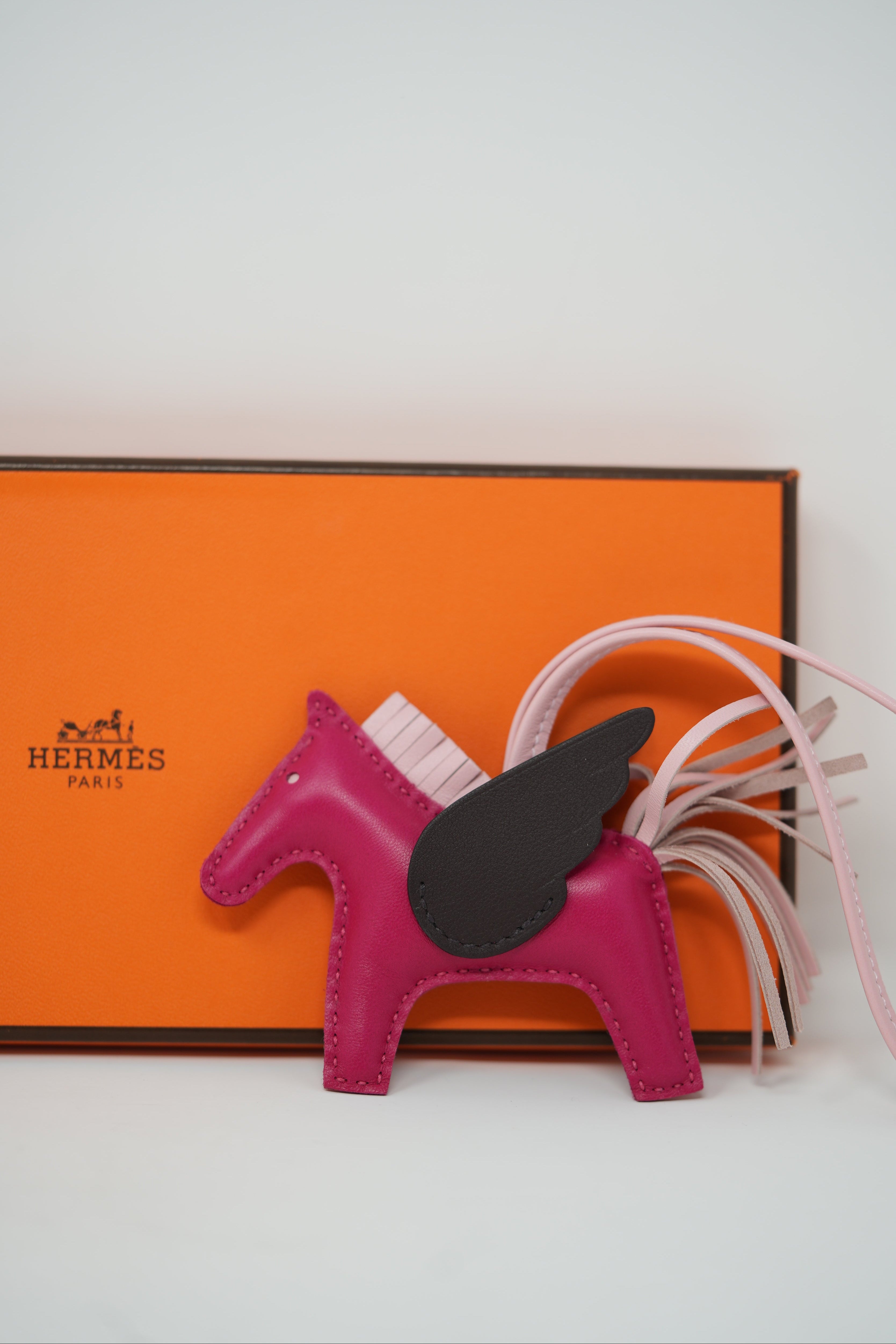 Hermes 2021 Framboise Grigri Rodeo PM Bag Charm