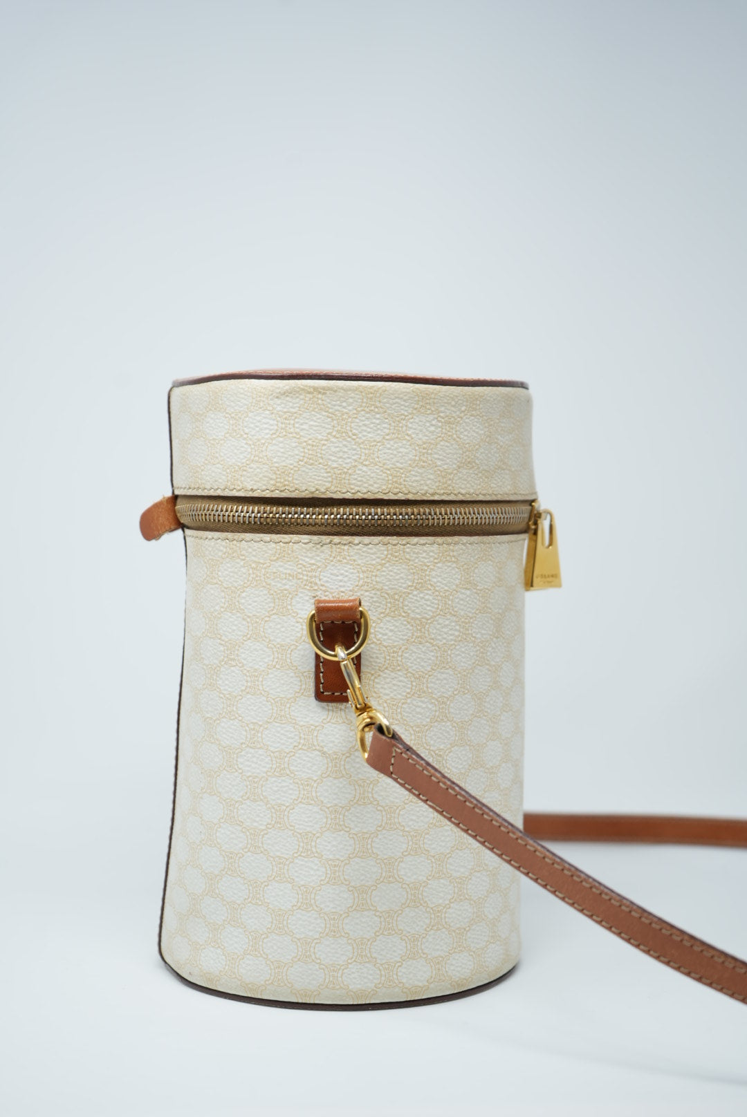 Celine White Macadam Crossbody Bag
