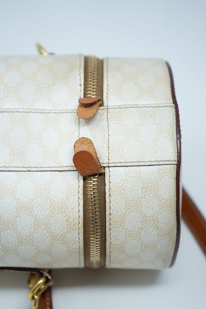 Celine White Macadam Crossbody Bag