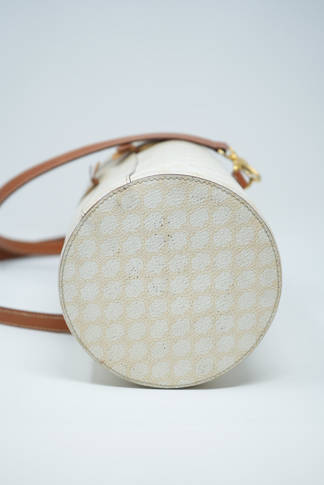 Celine White Macadam Crossbody Bag