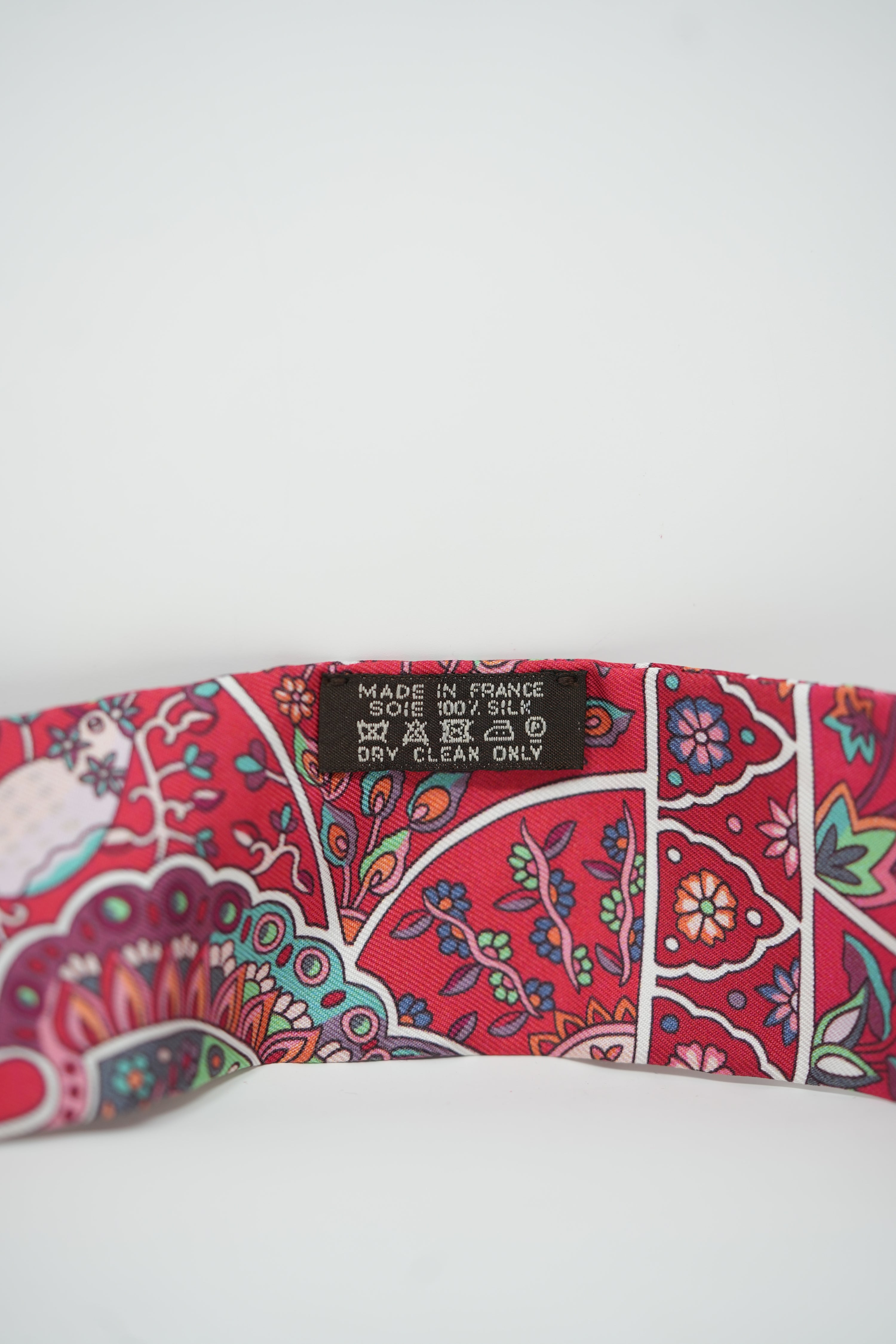 Hermes Twilly Scarf Red Bird&Floral Print Never Worn