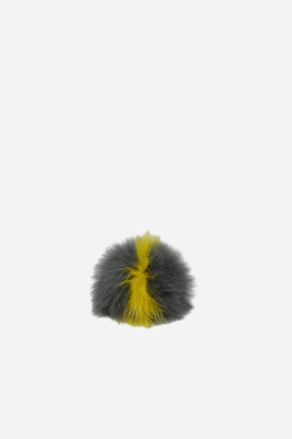 Fendi Fox Fur Charm Grey/Yellow