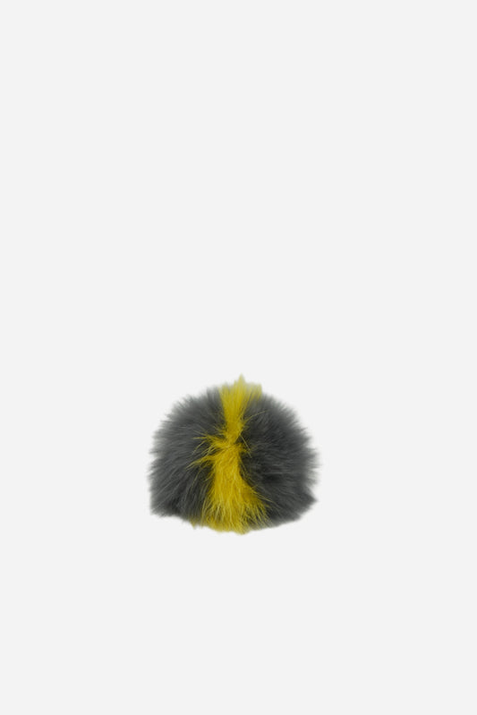 Fendi Fox Fur Charm Grey/Yellow