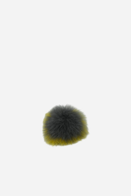 Fendi Fox Fur Charm Grey/Yellow