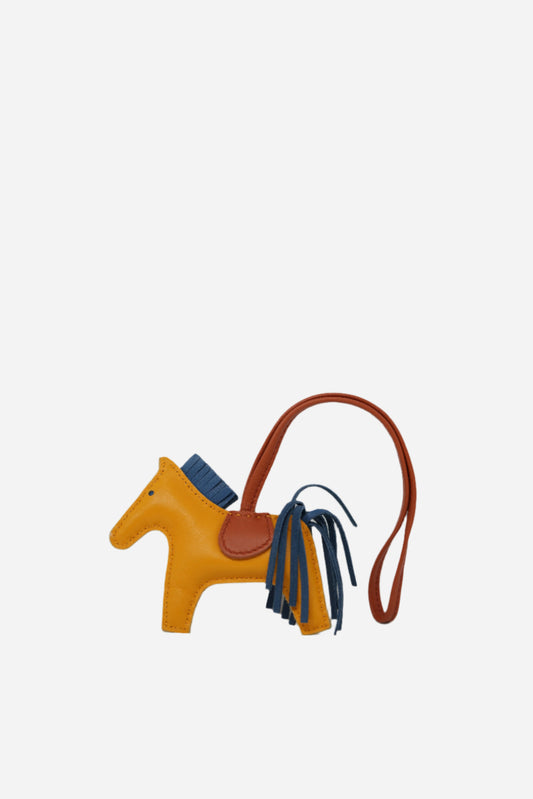 Hermes Leather Jaune/Bleu Rodeo PM