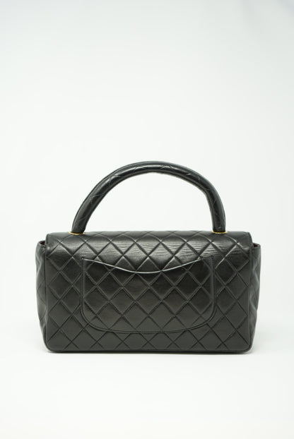 Pre-Owned Chanel Lambskin Quilted Top Handle Bag