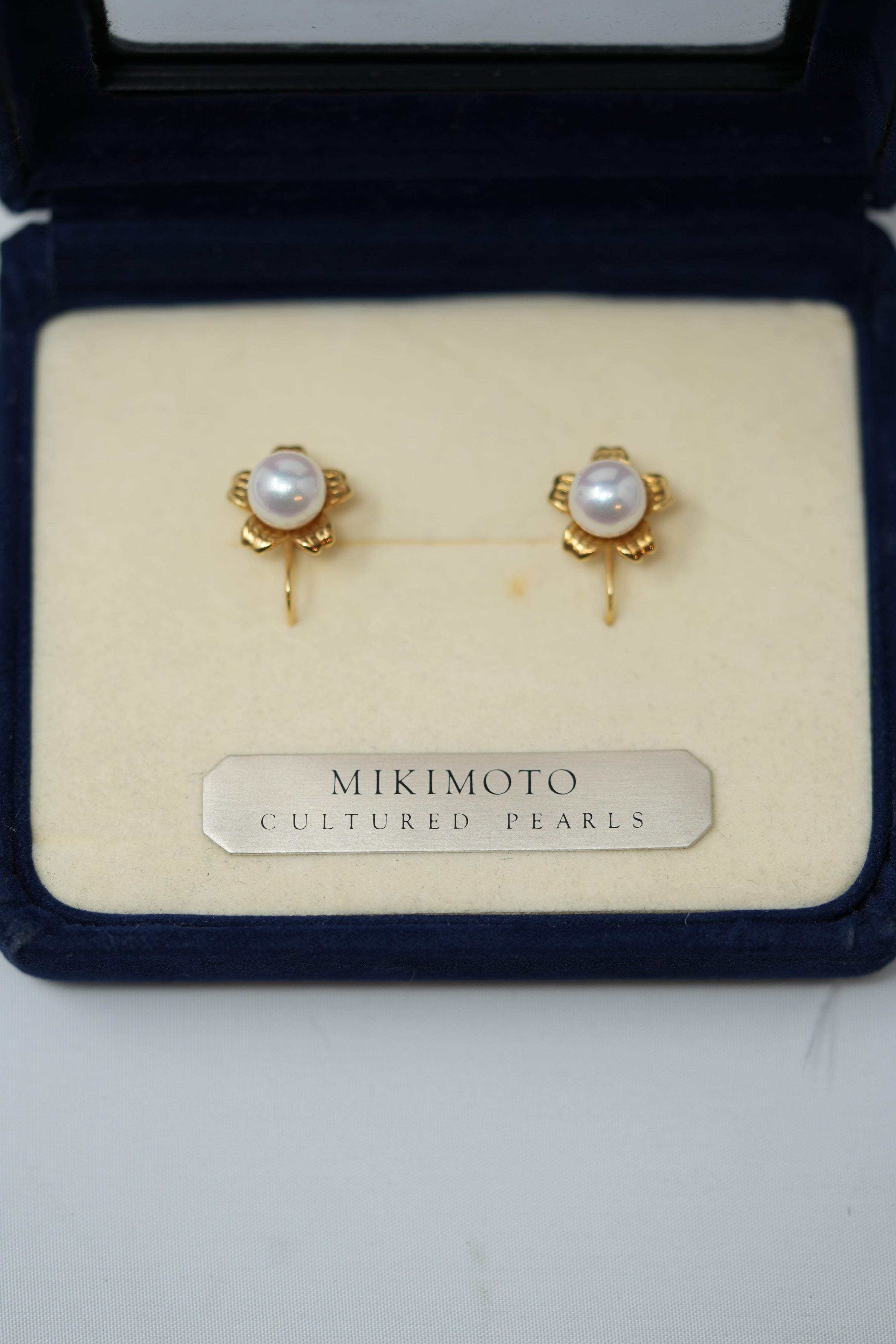 Mikimoto Flower Pearl Earrings