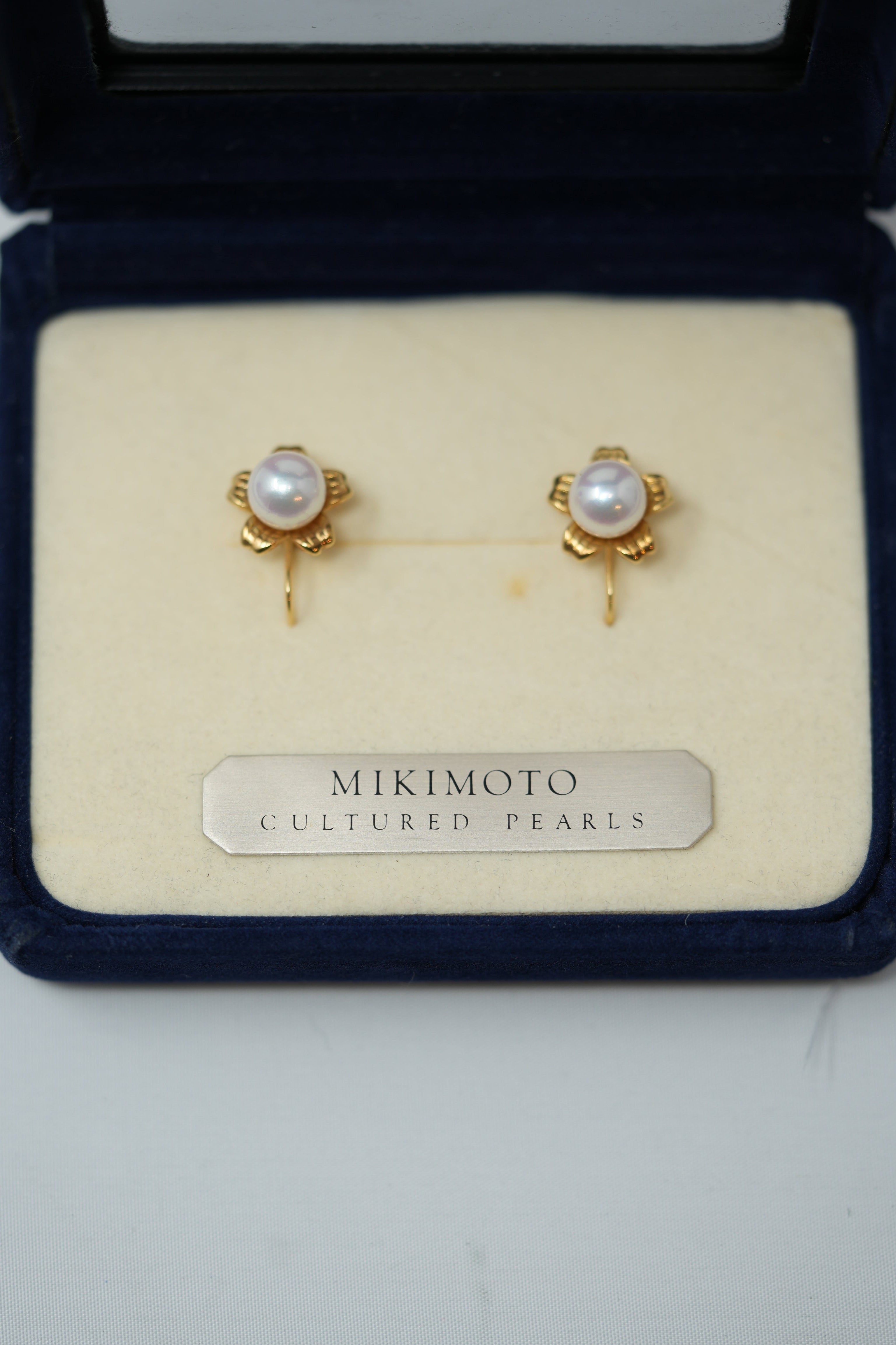 Mikimoto Flower Pearl Earrings