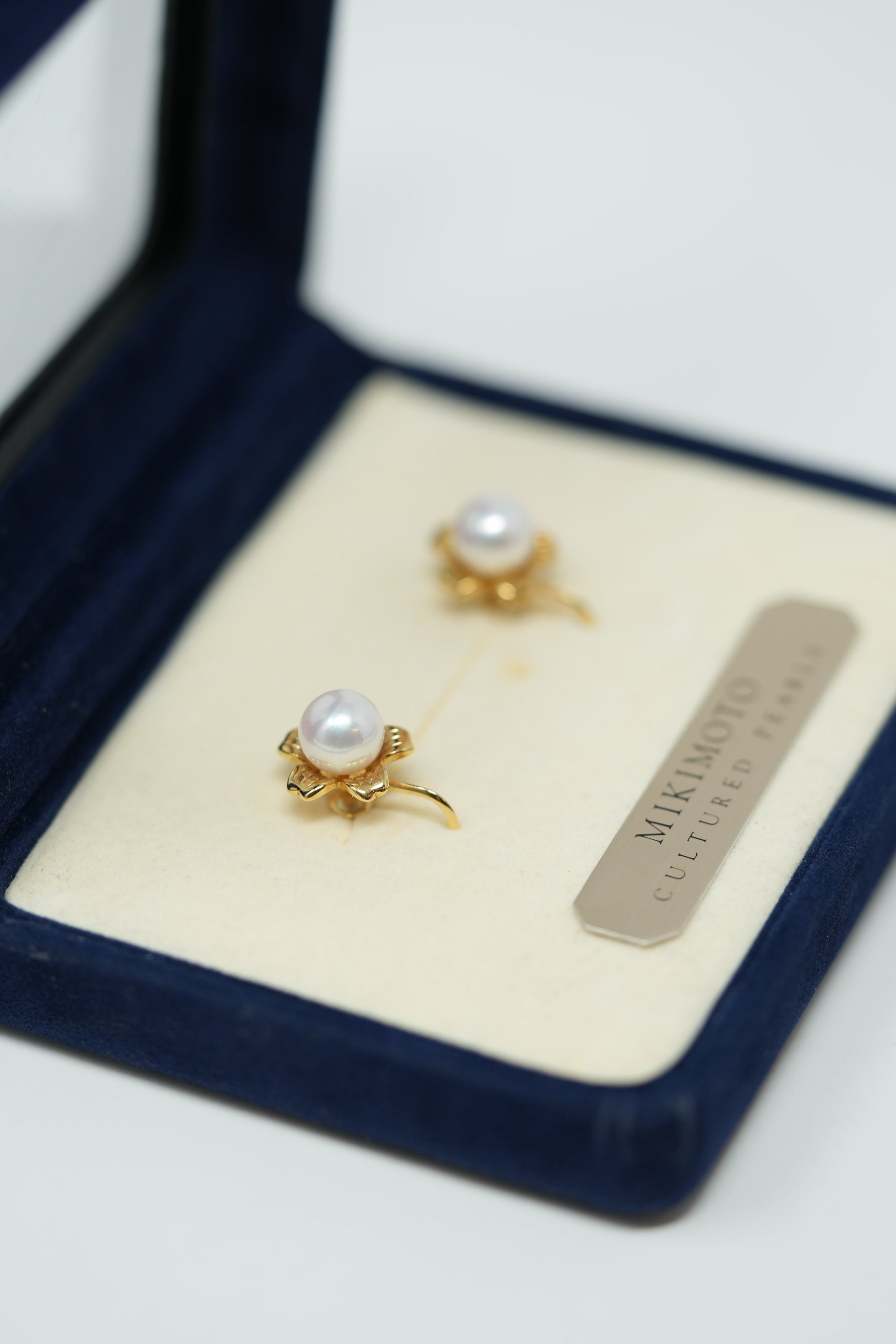 Mikimoto Flower Pearl Earrings