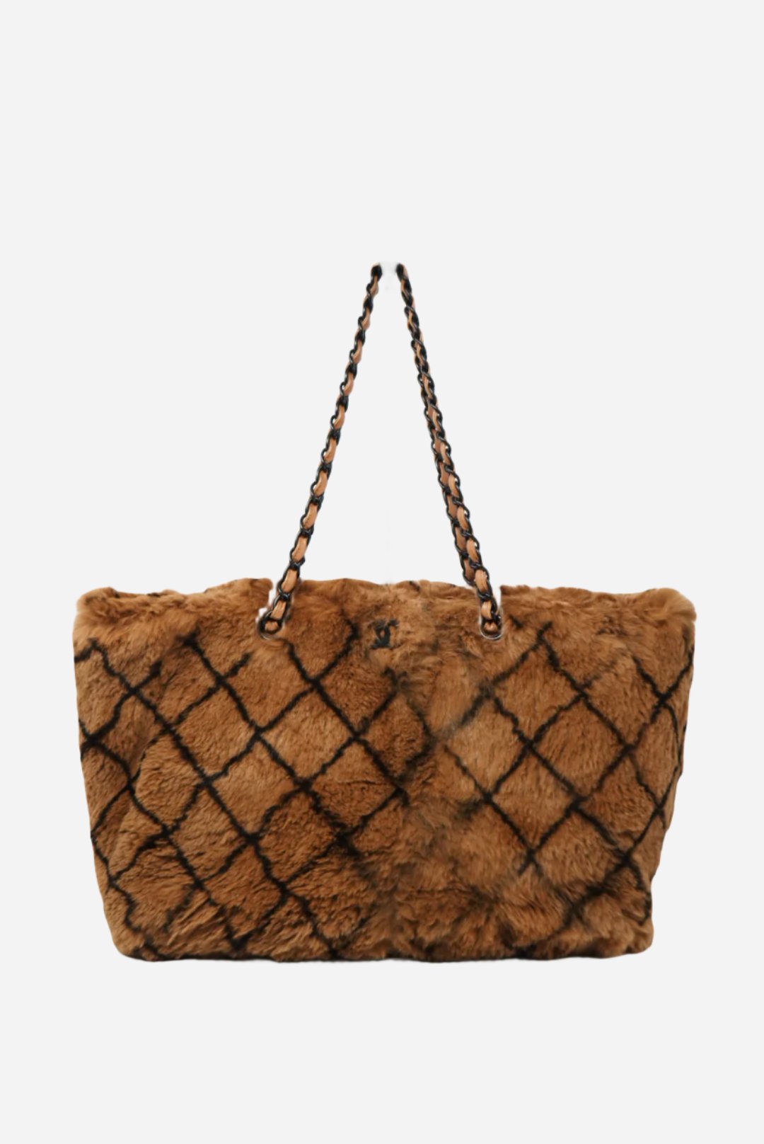 Pre-Owned Chanel Brown Fur Tote Bag