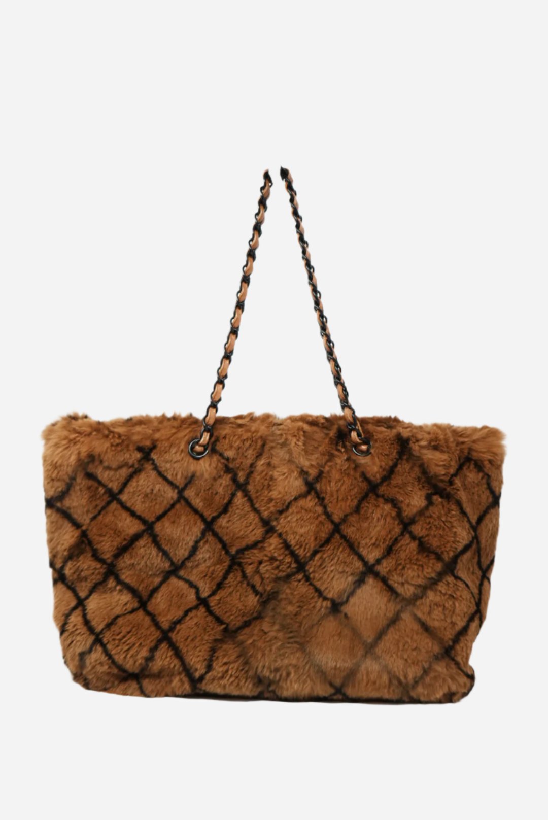 Pre-Owned Chanel Brown Fur Tote Bag