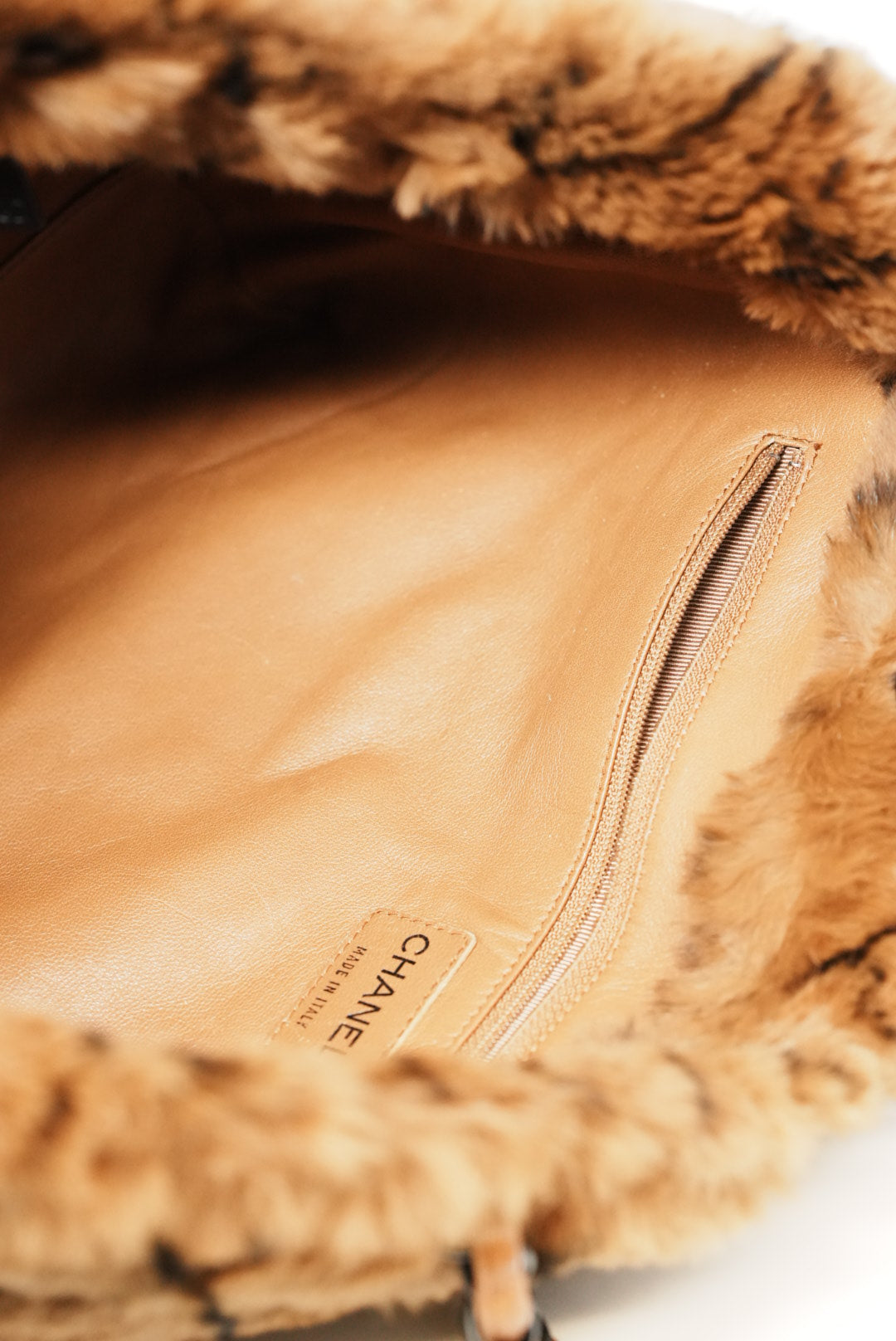 Pre-Owned Chanel Brown Fur Tote Bag