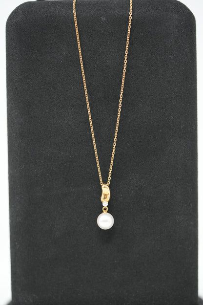Tasaki Pearl Diamond Necklace K18