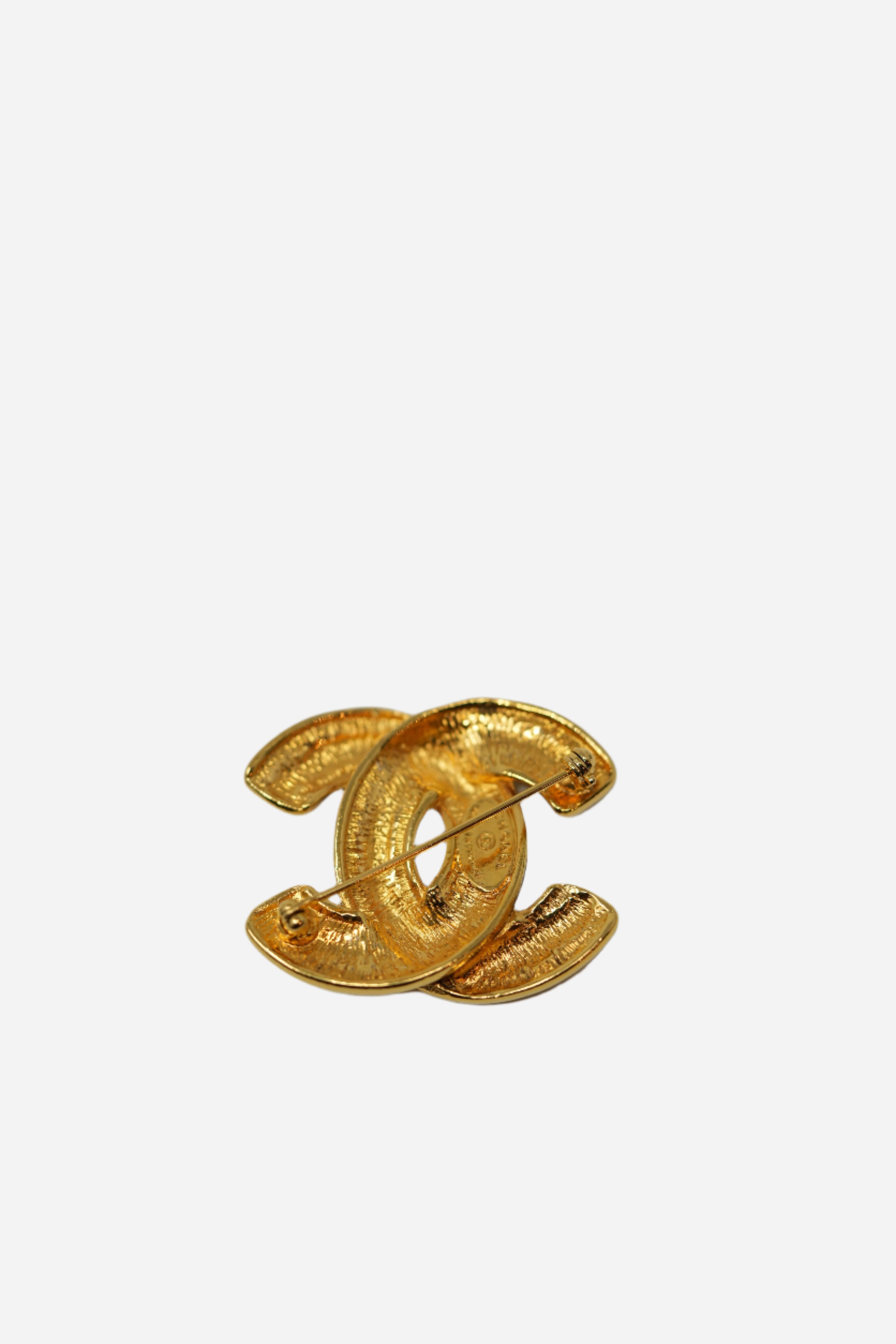 Pre-owned CHANEL 80's Quilted CC Brooch Small