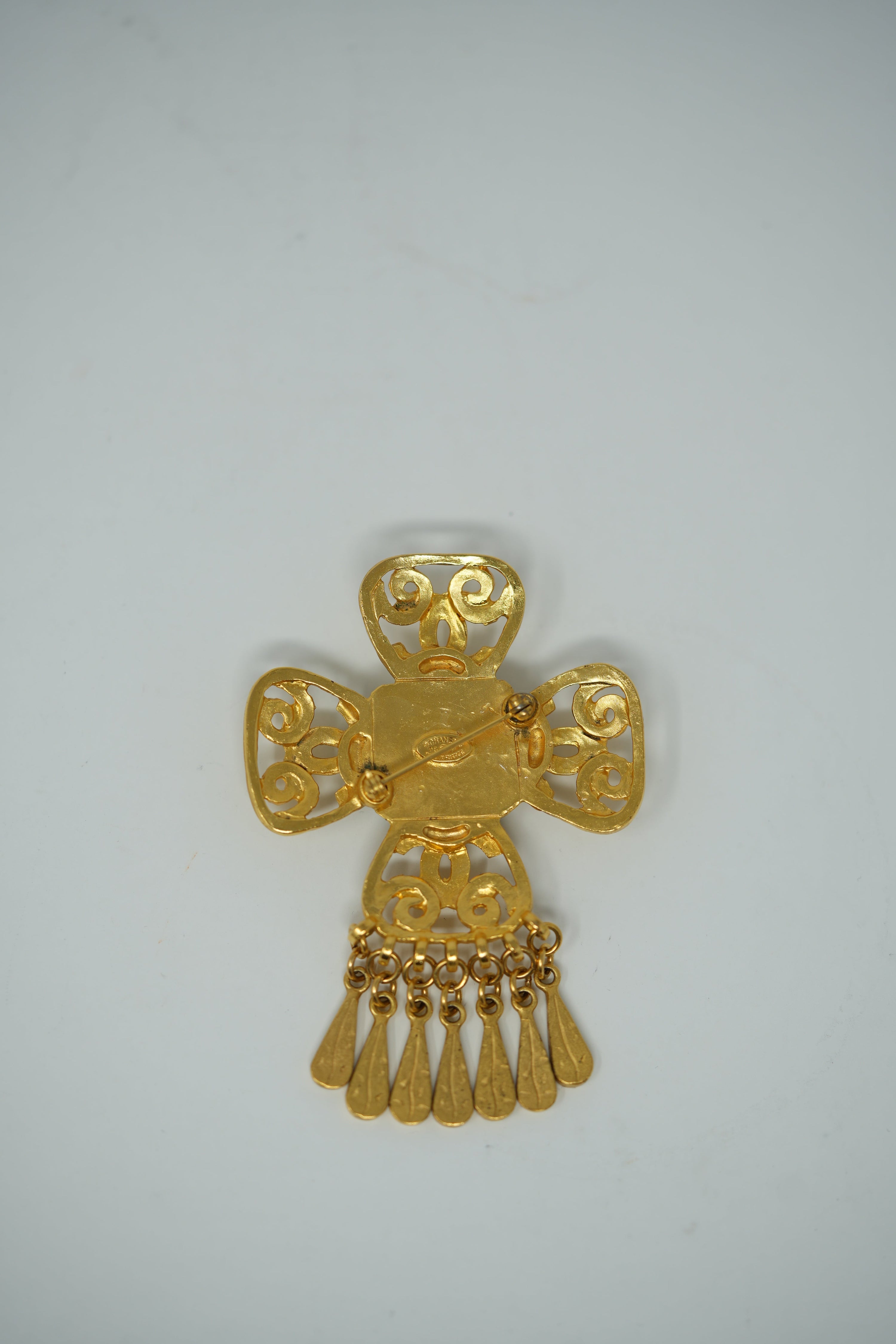 Pre-Owned Chanel 1995 Dangling CC Brooch