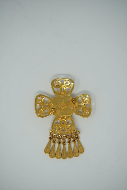 Pre-Owned Chanel 1995 Dangling CC Brooch