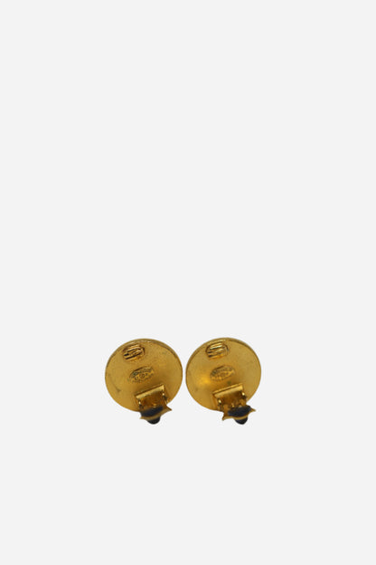 Pre-owned Chanel Cameilia Earrings Clip-on