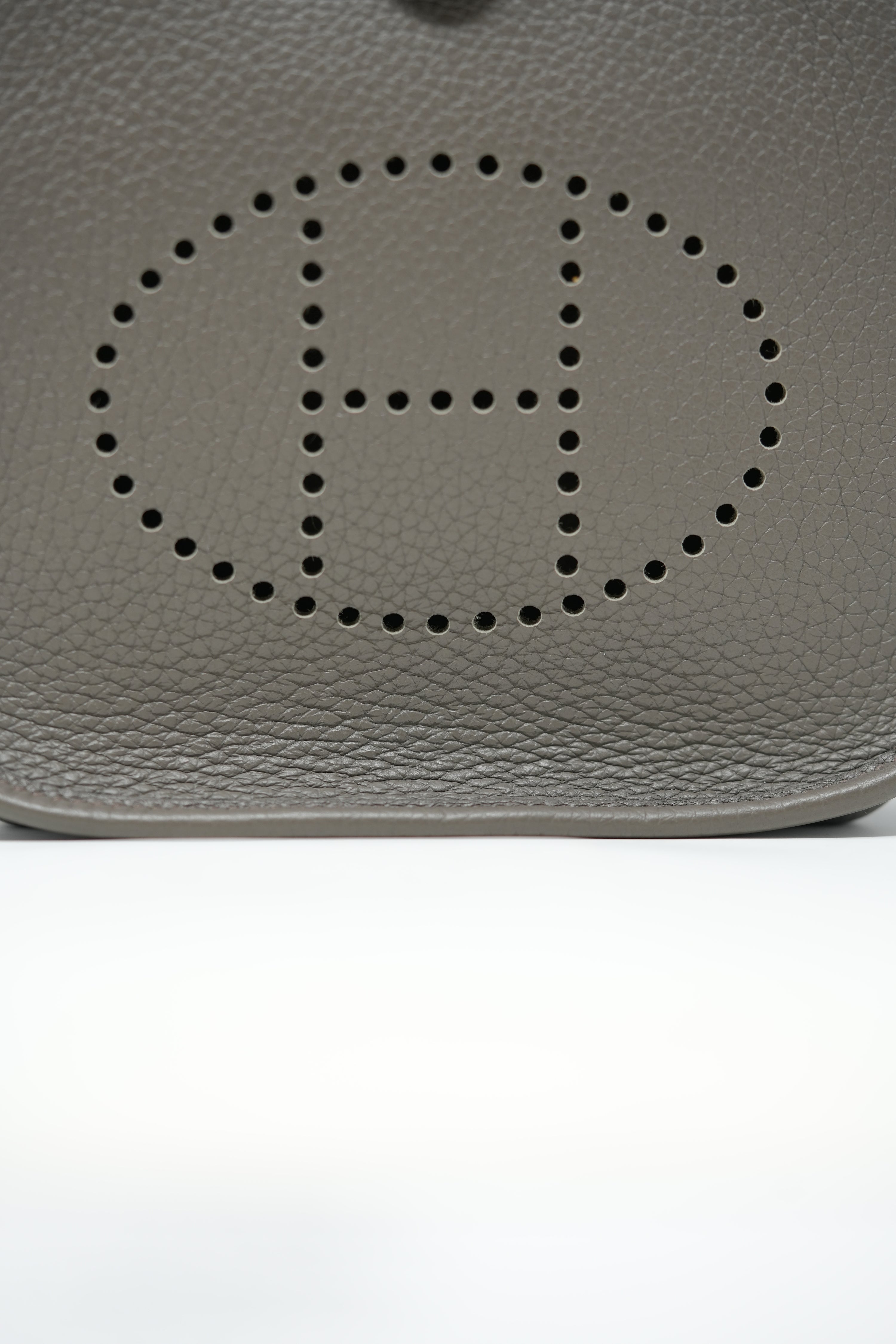 Hermes 2019 Evelyne Mini Gris Etain TC Leather