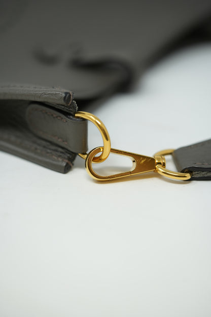 Hermes 2019 Evelyne Mini Gris Etain TC Leather