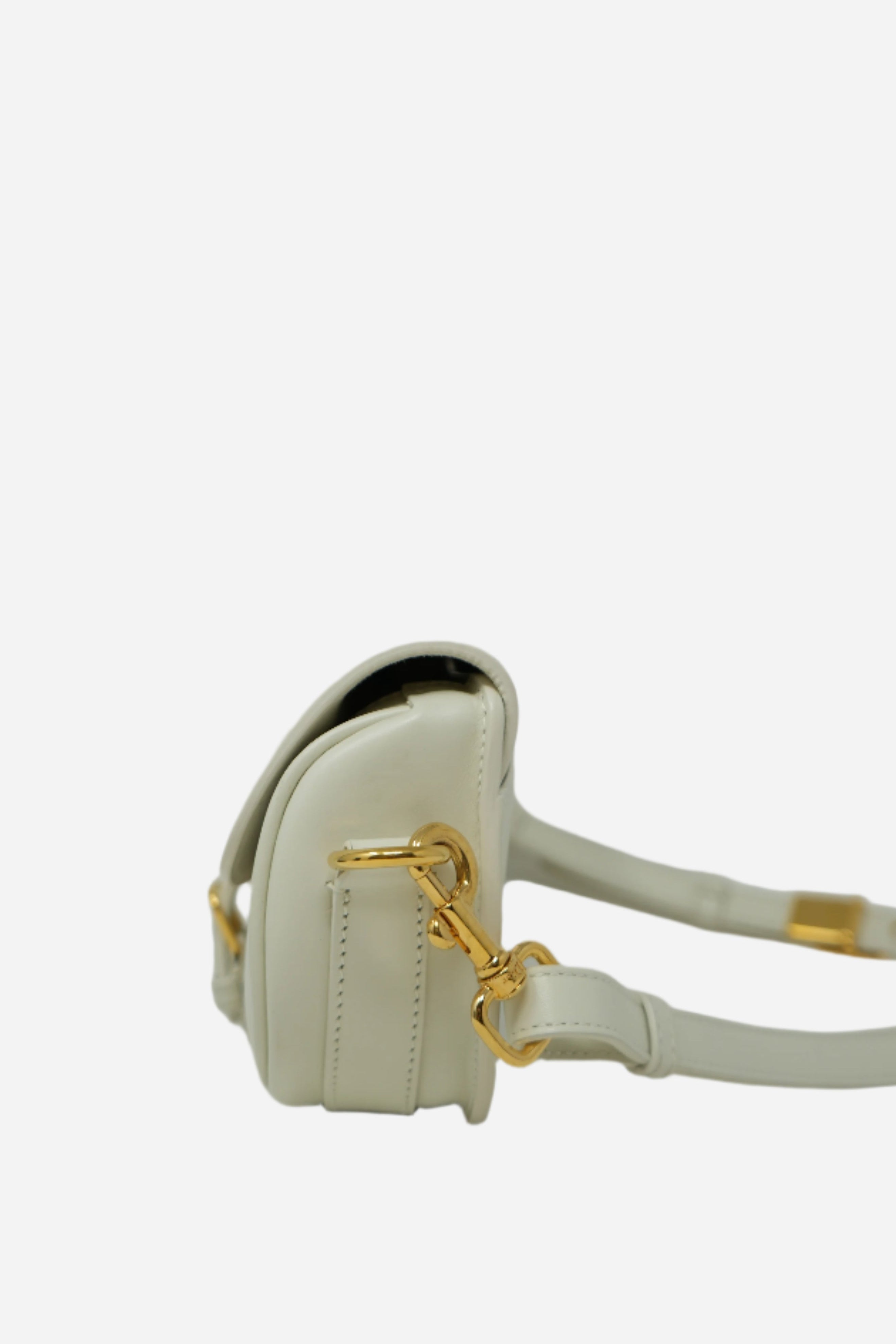 Dior White Calfskin East West Bobby Bag