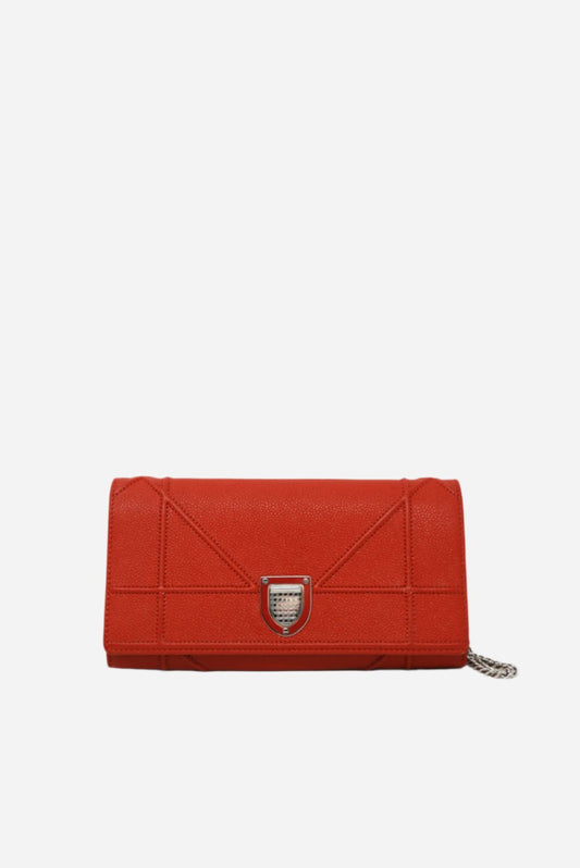Dior Diorama Wallet on Chain Red 2016