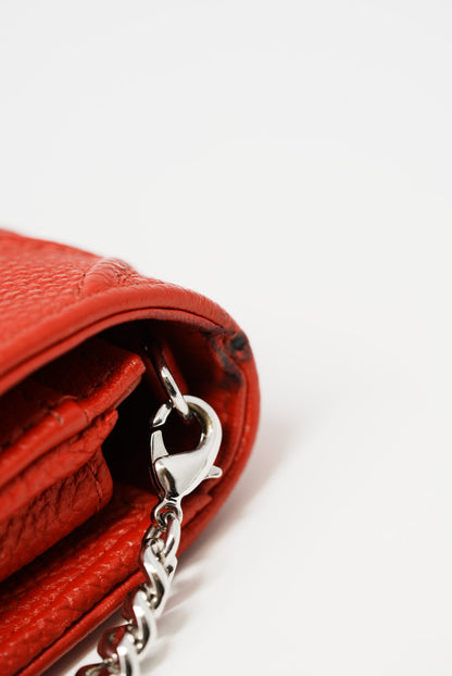 Dior Diorama Wallet on Chain Red 2016