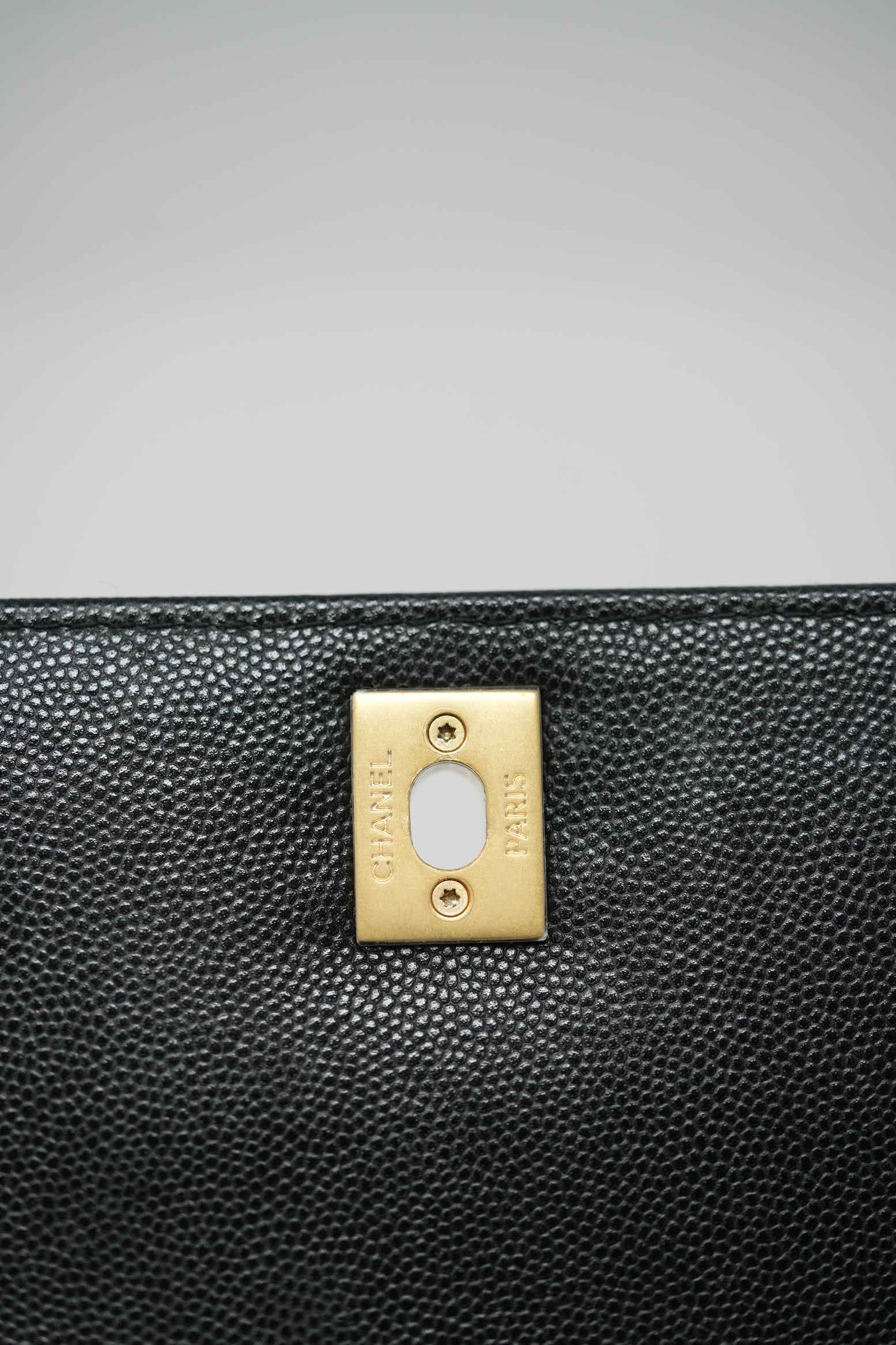 Pre-Owned Chanel Black Caviar Extra Mini Chain Wrapped Coco Handle