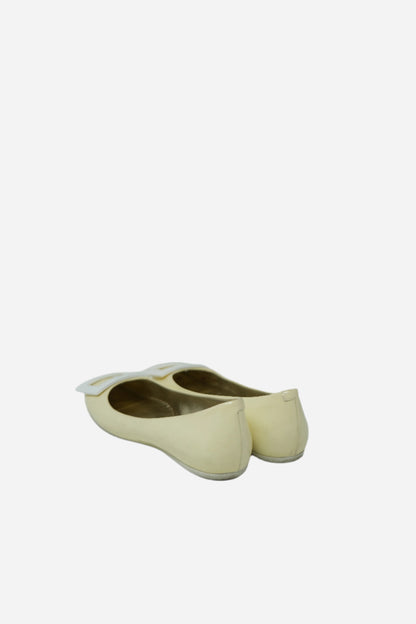Roger Vivier Yellow Ballerina Flats