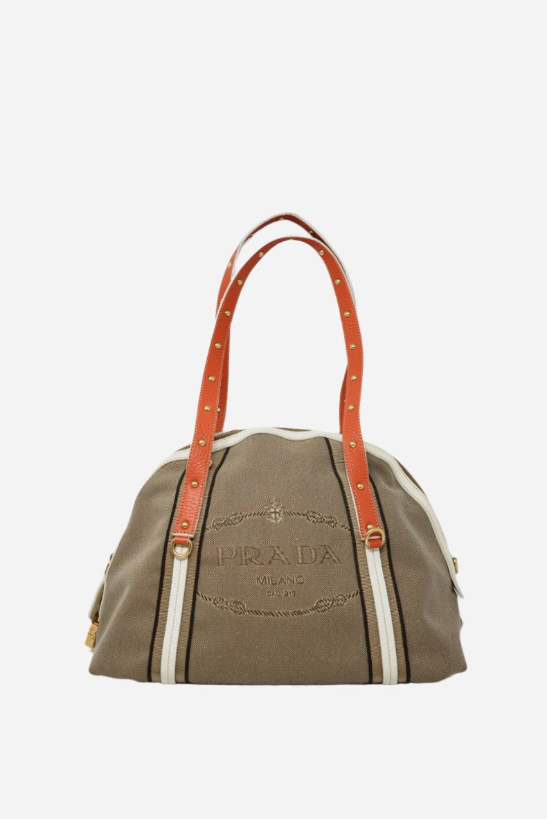 Prada Logo Jacquard Shoulder Bag