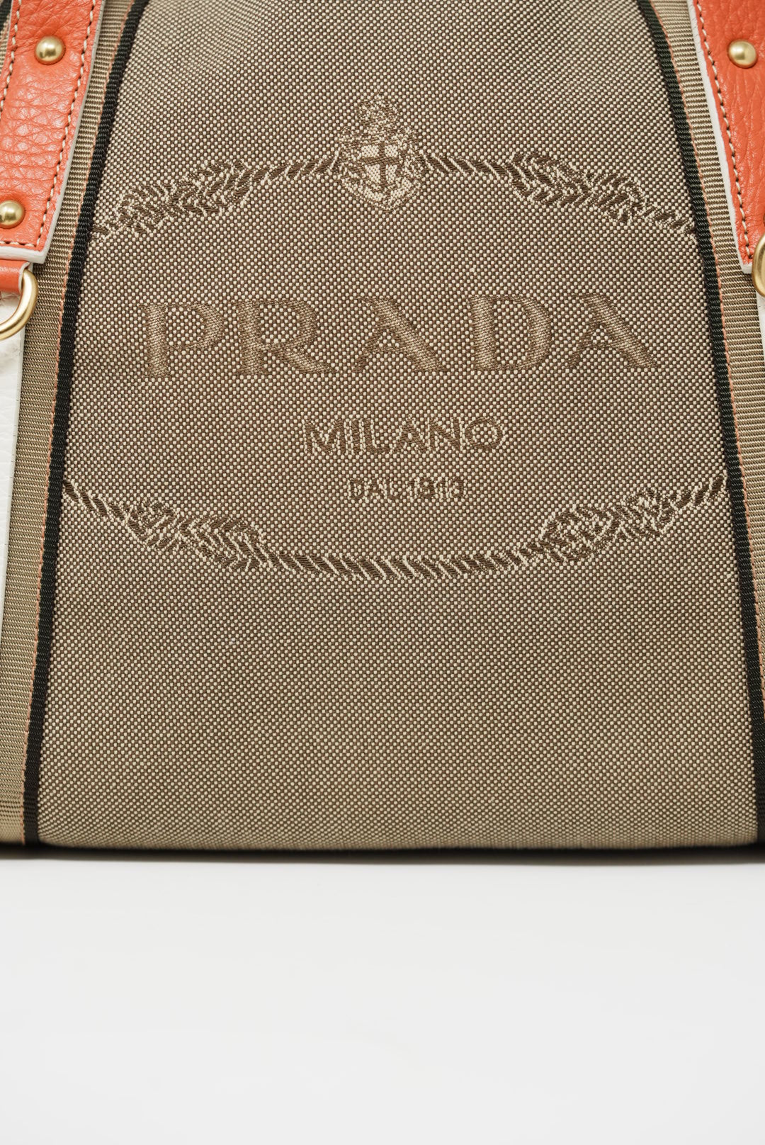Prada Logo Jacquard Shoulder Bag