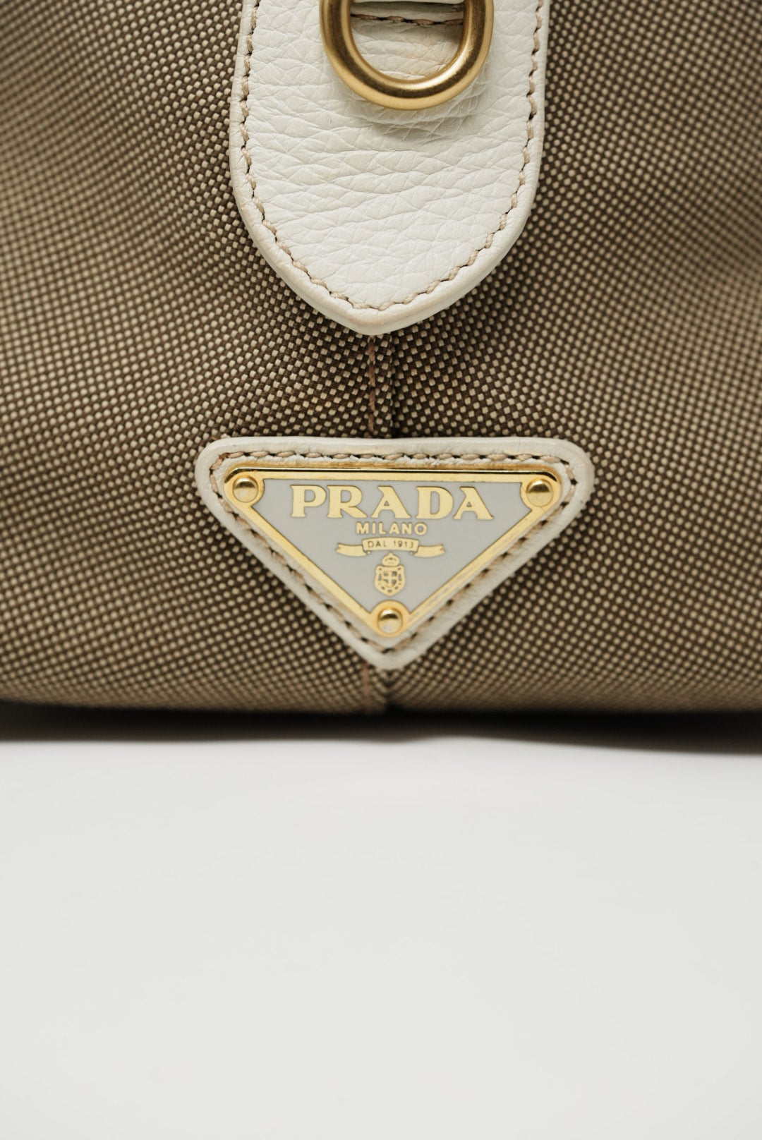 Prada Logo Jacquard Shoulder Bag