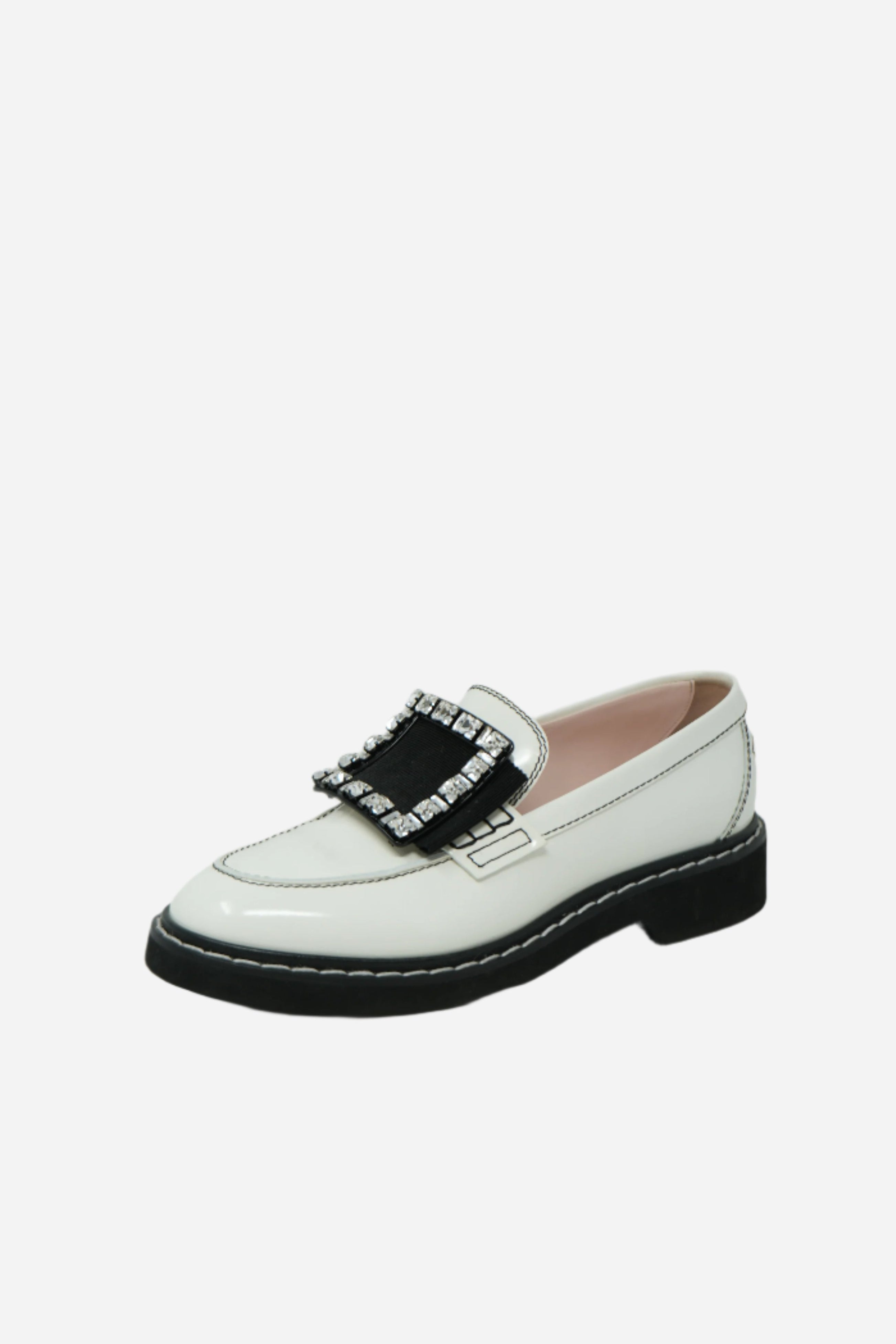 Roger Vivier Crystal Buckle Loafers Size 39.5