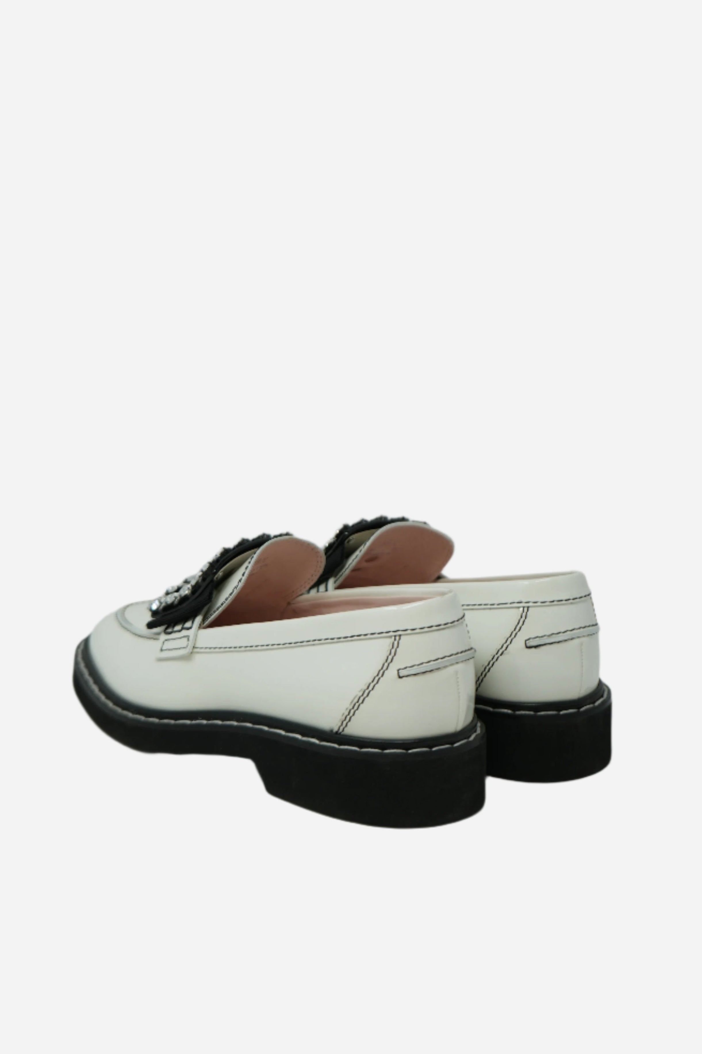 Roger Vivier Crystal Buckle Loafers Size 39.5