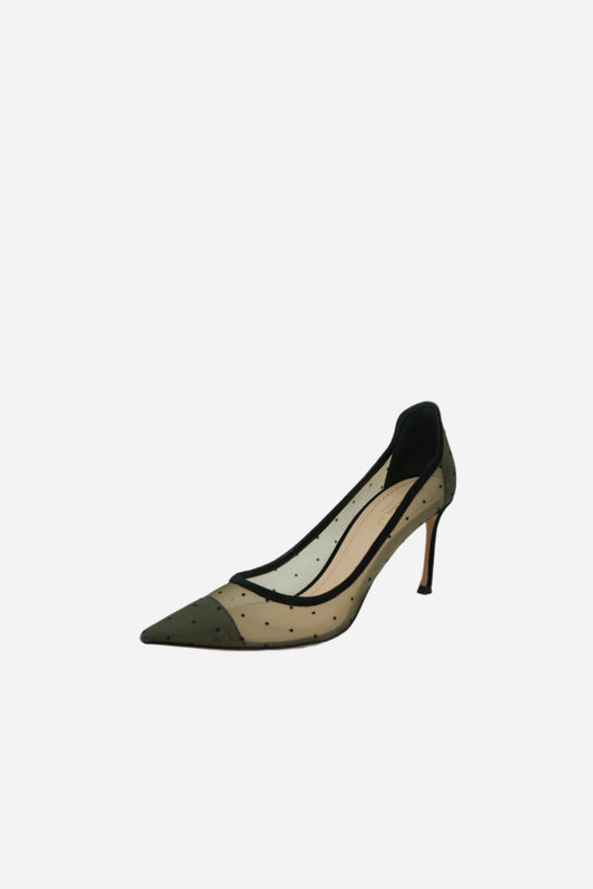 Dior Mesh Polka Pointed Pumps