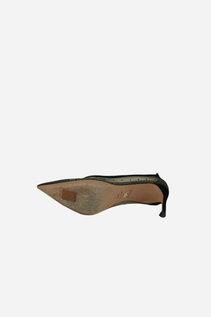 Dior Mesh Polka Pointed Pumps