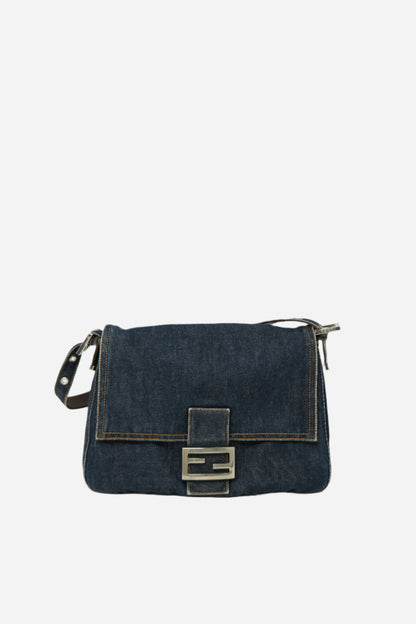 Fendi Large Denim Baguette