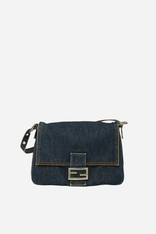 Fendi Large Denim Baguette