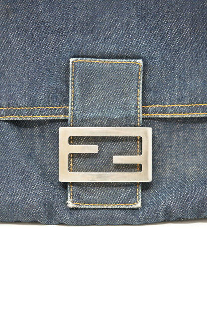 Fendi Large Denim Baguette