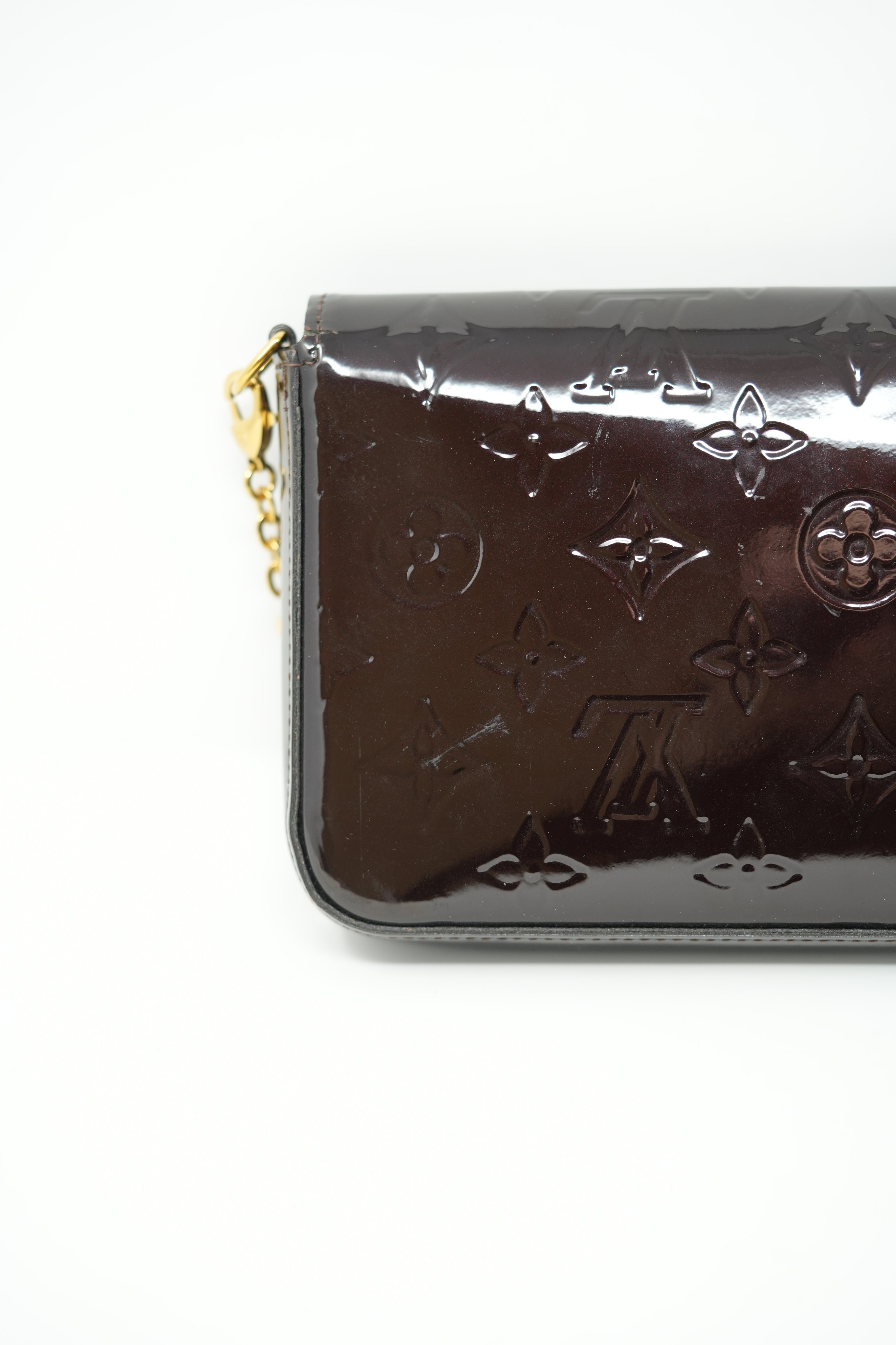 Louis Vuitton 2018 Patent Felicie Pochette Crossbody